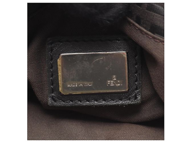 Fendi Zucchino Tote Bag Braun Schwarz - Ansicht 4