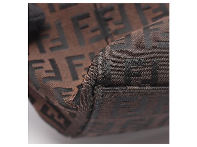 Fendi Zucchino Tote Bag Braun Schwarz - Ansicht 5