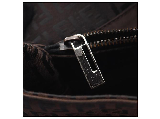 Fendi Zucchino Tote Bag Braun Schwarz - Ansicht 9