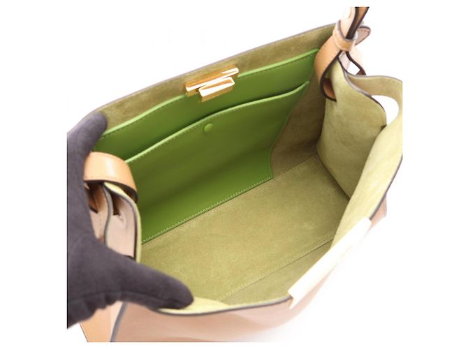 Borsa a tracolla media in pelle Fendi Way Marrone - vista 3