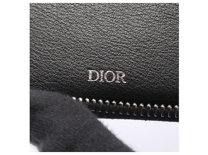 Cartera bi-fold Christian Dior Dior Oblique Beige Azul marino - vista 5