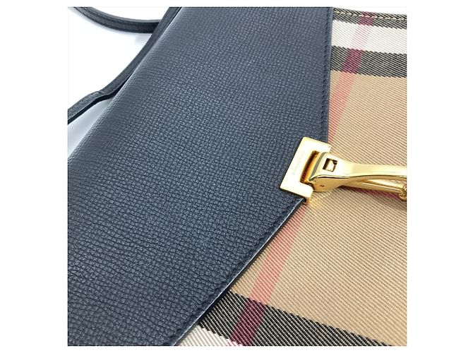 Bolso de hombro Burberry Nova Check Macken Negro - vista 10