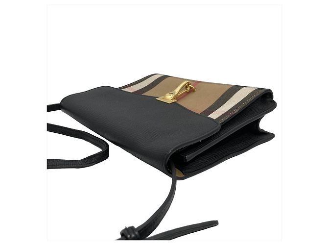 Bolso de hombro Burberry Nova Check Macken Negro - vista 3