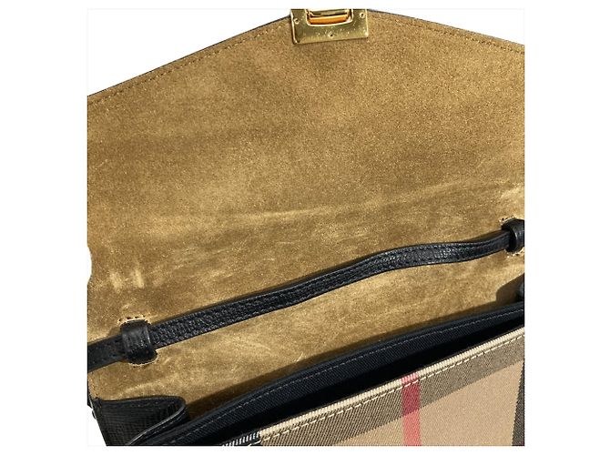 Bolso de hombro Burberry Nova Check Macken Negro - vista 9