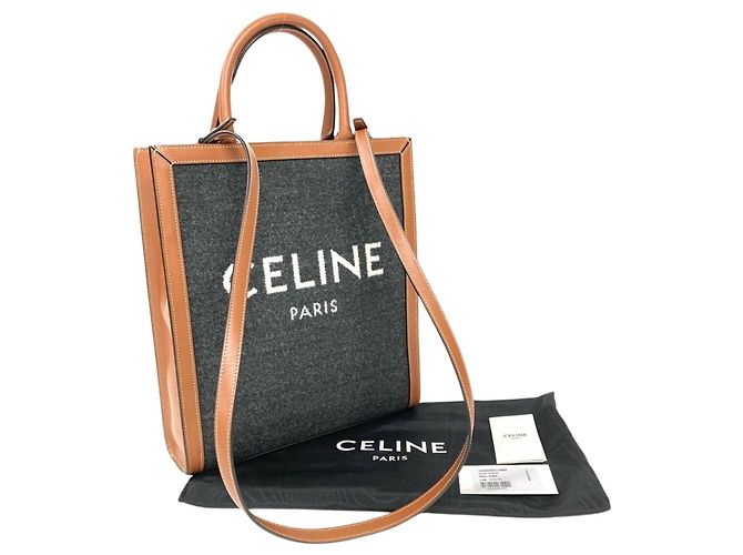 Cabas Céline Bolso Tote Vertical Small Celine Castaño - vista 8