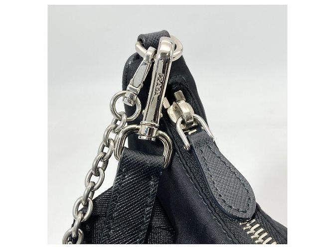 Bolso de hombro Prada Re-Edition 2005 de nylon Negro - vista 4