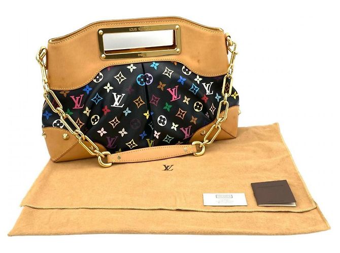 Louis Vuitton Monogram Multicolore Judy MM Handbag Black - view 10