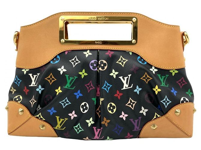 Louis Vuitton Monogram Multicolore Judy MM Handbag Black - view 2