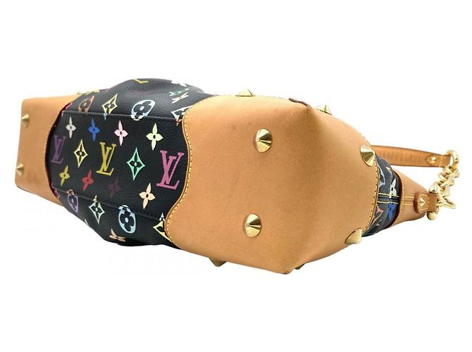 Louis Vuitton Monogram Multicolore Judy MM Handbag Black - view 4