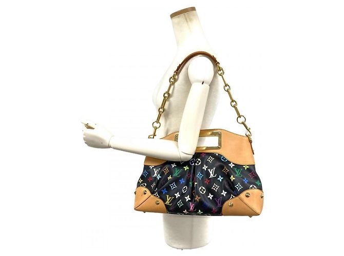Louis Vuitton Monogram Multicolore Judy MM Handbag Black - view 9