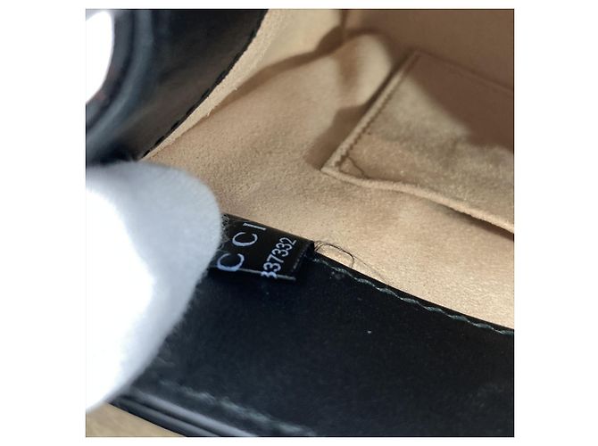 Bamboo Borsa a mano Gucci Nymphaea con manico in bambù Nero - vista 14