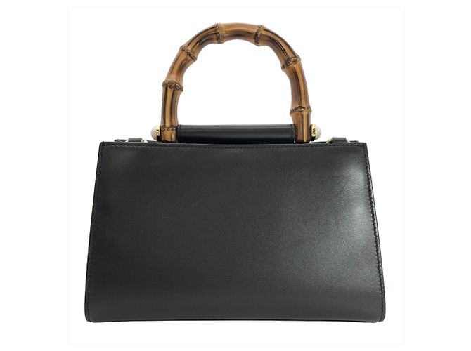 Bamboo Borsa a mano Gucci Nymphaea con manico in bambù Nero - vista 2