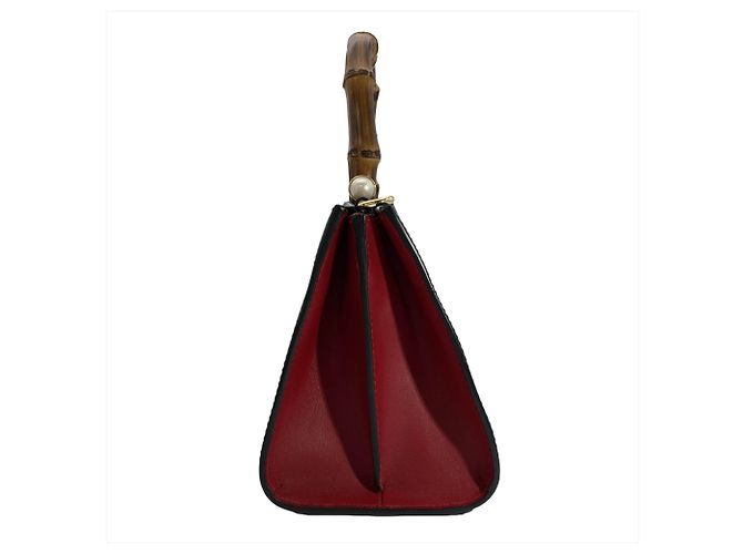 Bamboo Borsa a mano Gucci Nymphaea con manico in bambù Nero - vista 3