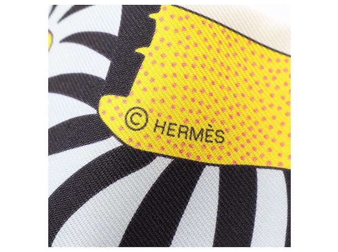 Hermès Hermes Twilly Ribbon Factory Schal Weiß Mehrfarben - Ansicht 4