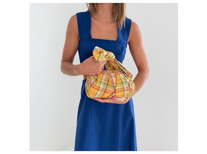 Rejina Pyo Borsa Nane Plaid SS20 Multicolore Giallo - vista 2