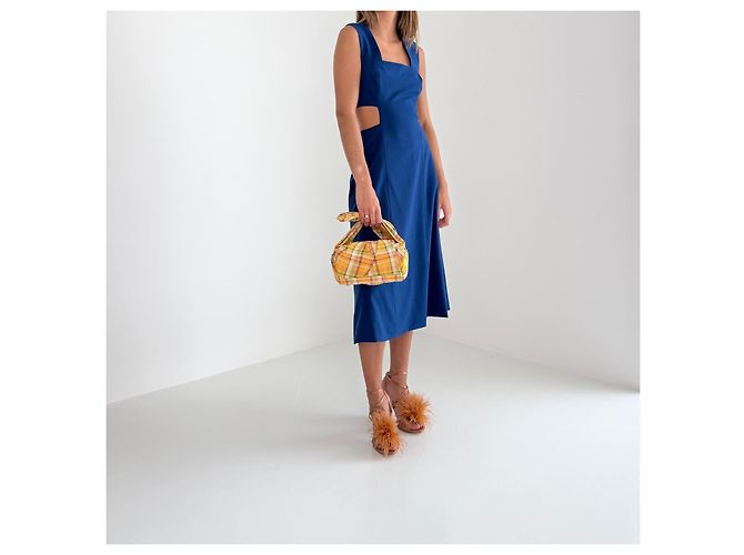 Rejina Pyo Borsa Nane Plaid SS20 Multicolore Giallo - vista 3