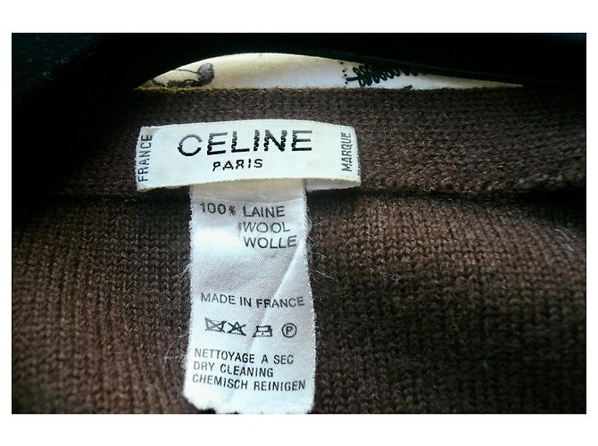 Céline Braune Wollweste Goldene Knöpfe T34 - Ansicht 3