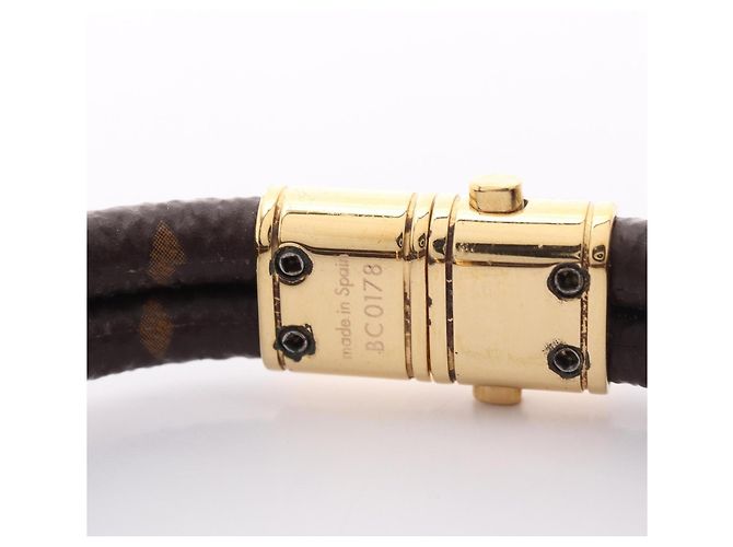 Bracelete Louis Vuitton Keep It Twice Monogram Marrom Dourado - vista 4