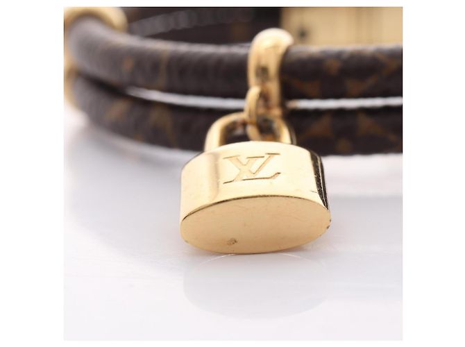Bracelete Louis Vuitton Keep It Twice Monogram Marrom Dourado - vista 6