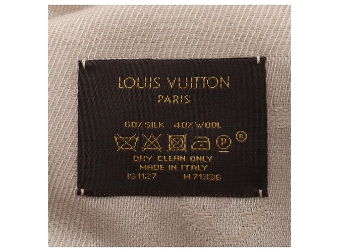 Sciarpa Monogram Louis Vuitton Beige - vista 2