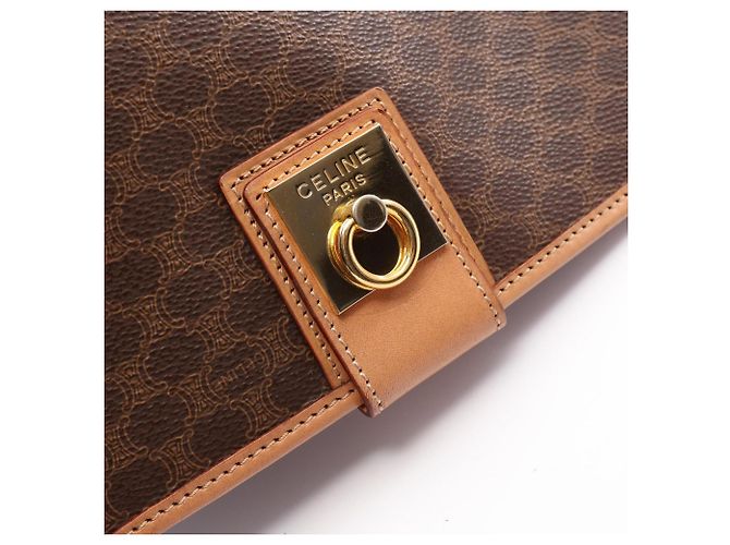 Céline Bolso de hombro Celine Macadam Brown Castaño - vista 5