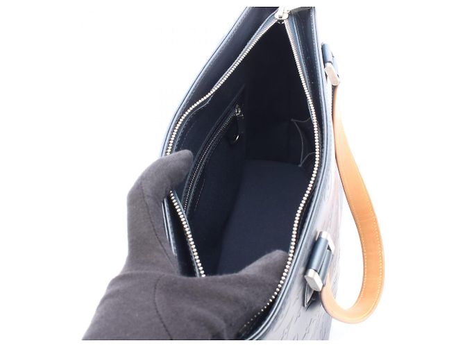 Louis Vuitton Stockton Handtasche Marineblau - Ansicht 3