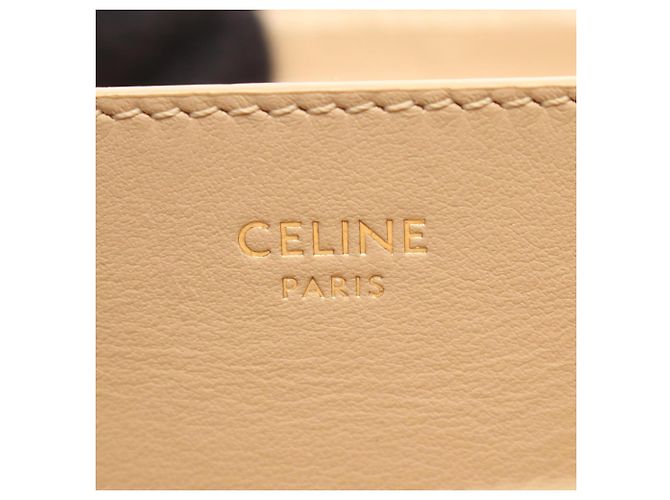 Céline Celine C-Charm Leather Coin Purse Beige - view 4