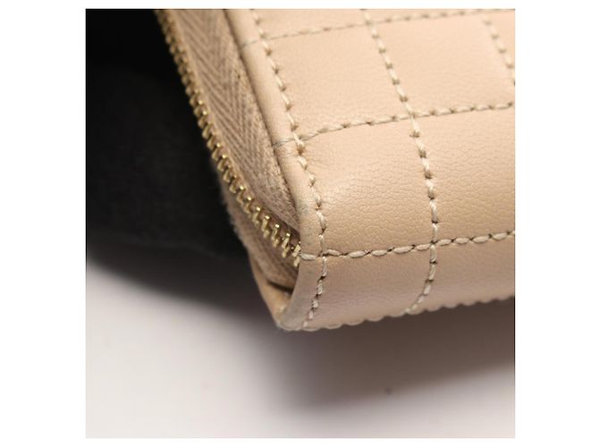 Céline Celine C-Charm Leather Coin Purse Beige - view 5