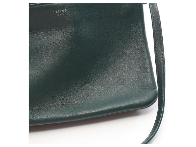 Céline Bolso de hombro Celine TRIO SMALL Verde - vista 8