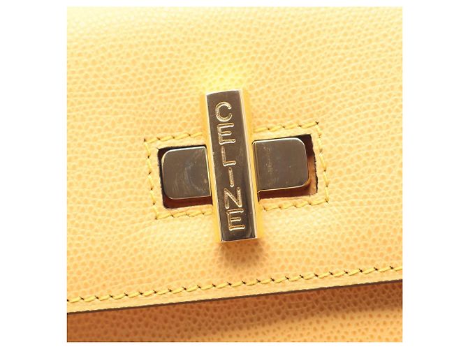 Céline Celine Turnlock 2-Way Handtasche Gelb - Ansicht 6