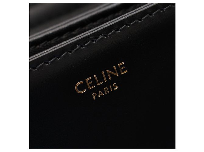 Céline Bolso de hombro Celine Classic Triomphe Medium Negro - vista 4