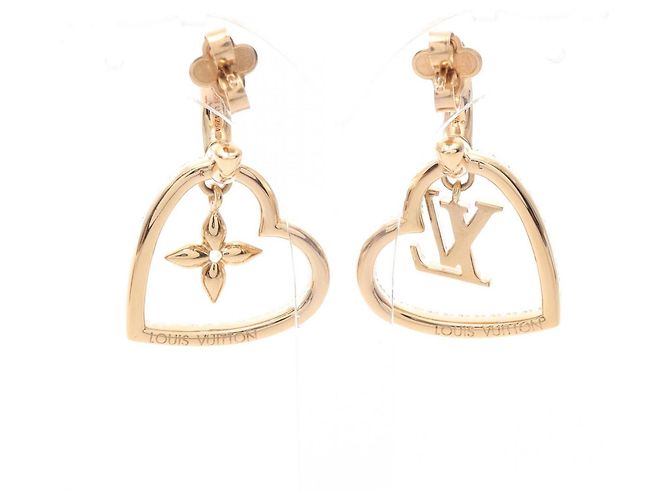 Louis Vuitton My LV Heart Drop Ohrringe Golden - Ansicht 2