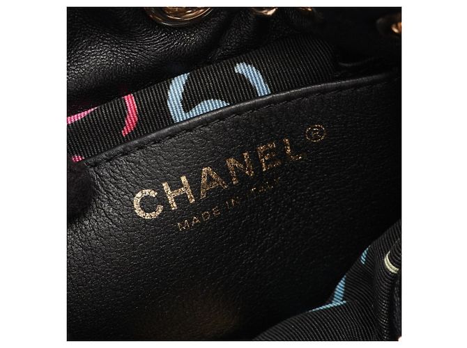 Zaino/Borsa Chanel Matelassé in pelle di agnello nera Nero - vista 4