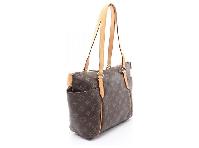 Borsa Tote Louis Vuitton Totally PM Marrone - vista 2