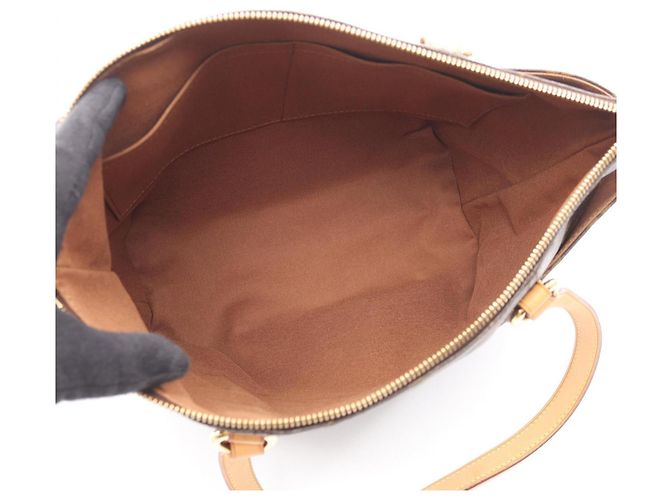 Borsa Tote Louis Vuitton Totally PM Marrone - vista 3