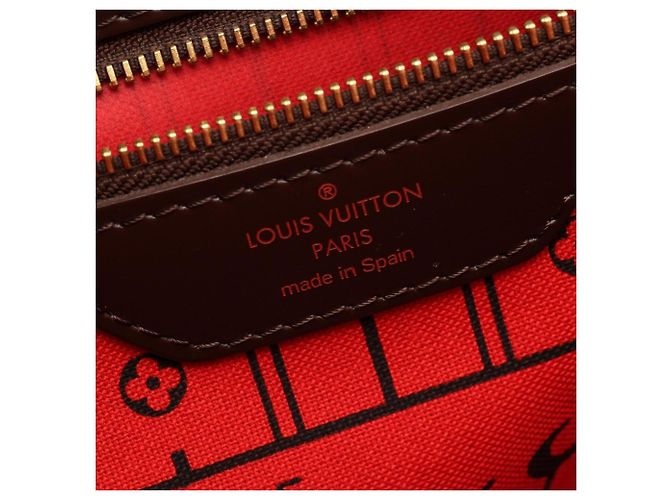 Bolso tote Louis Vuitton Neverfull MM Damier Ebene Castaño - vista 4