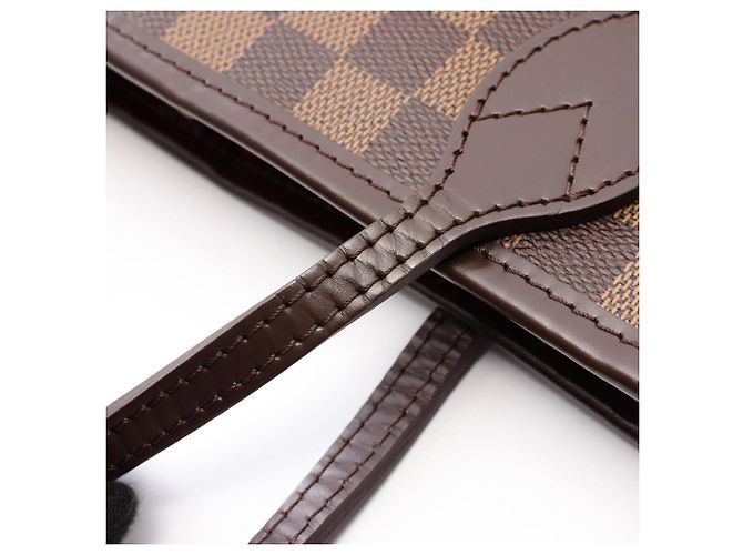 Bolso tote Louis Vuitton Neverfull MM Damier Ebene Castaño - vista 8