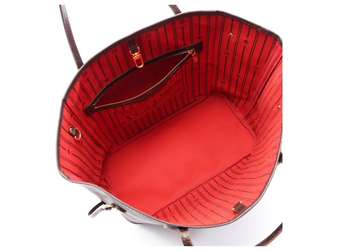 Bolso tote Neverfull MM Damier de Louis Vuitton Castaño - vista 3