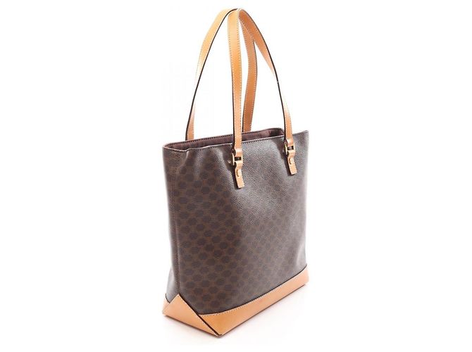 Céline Sac Cabas Celine Macadam Marron Beige - vue 2