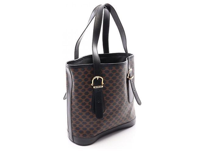 Céline Saco Tote Celine Macadam Marrom Preto - vista 2