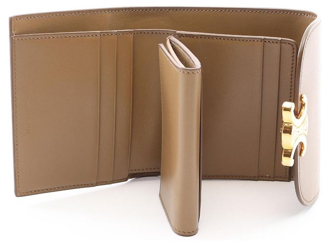 Céline Carteira de Aba Small Triomphe Celine Marrom - vista 3