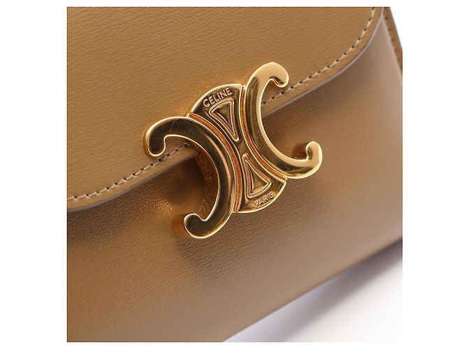 Céline Carteira de Aba Small Triomphe Celine Marrom - vista 7
