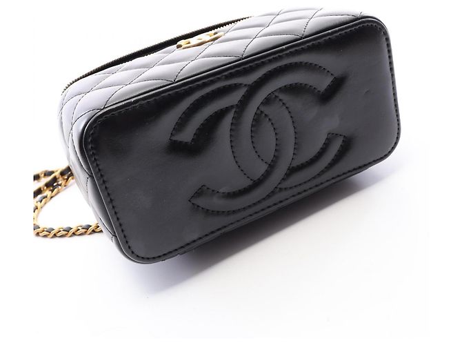 Bolso Vanity Chanel Matelassé Negro - vista 13