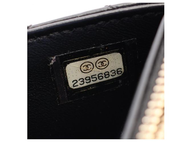 Borsa/Pouch Chanel Matelassé in pelle d'agnello nera Nero - vista 6