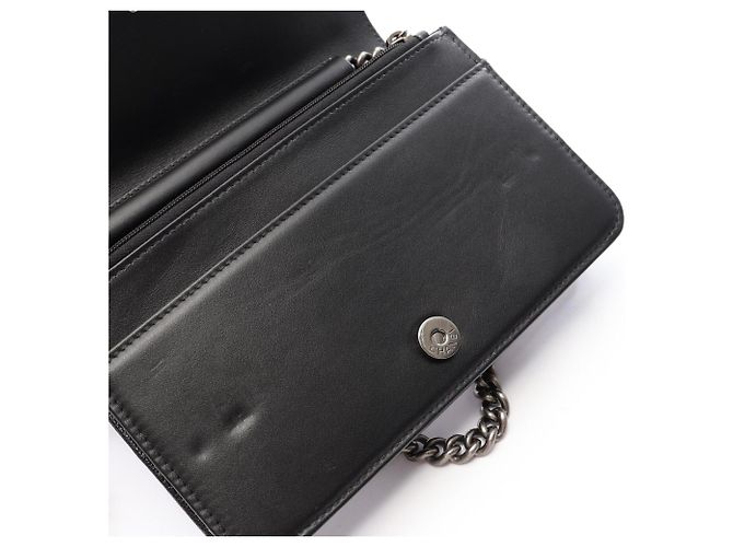 Borsa a tracolla Chanel Boy Matelassé Nero - vista 6