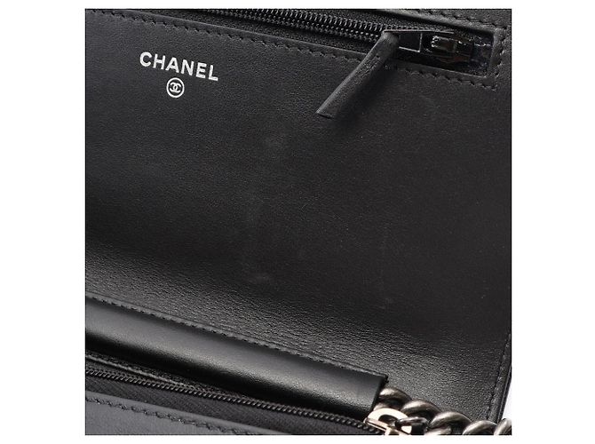 Borsa a tracolla Chanel Boy Matelassé Nero - vista 7