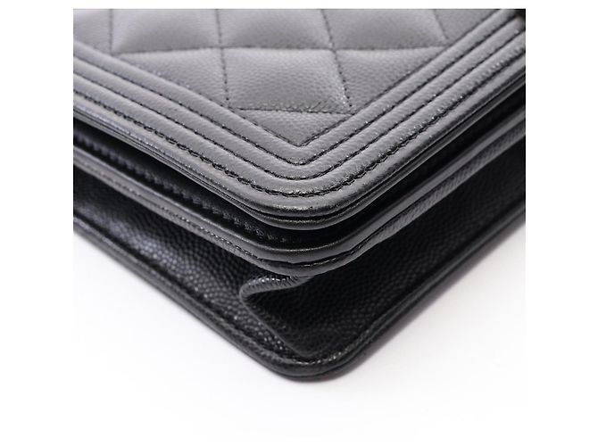 Borsa a tracolla Chanel Boy Matelassé Nero - vista 8