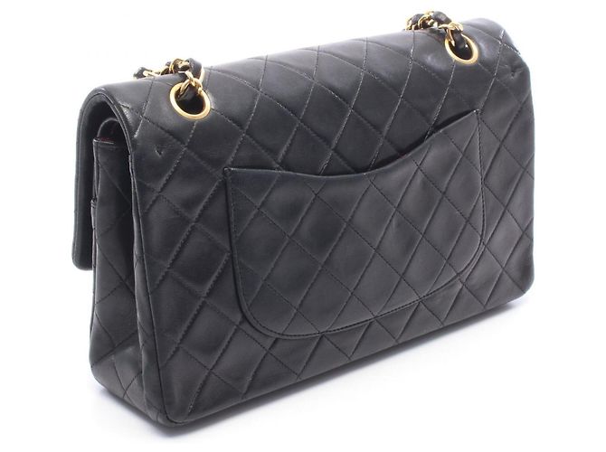 Borsa a tracolla Chanel Matelassé Double Flap Nero - vista 2