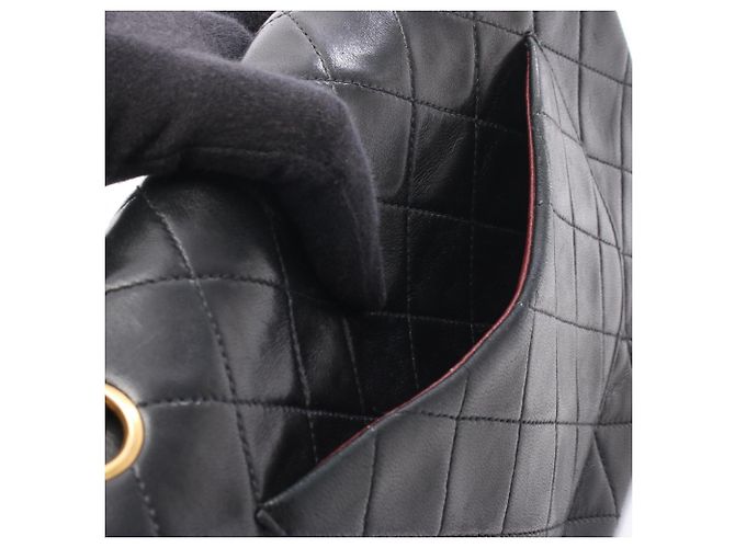 Borsa a tracolla Chanel Matelassé Double Flap Nero - vista 8