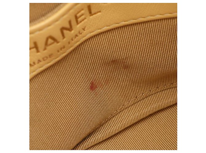 Chanel Coco Mark Schultertasche mit Kordzug Gelb - Ansicht 5